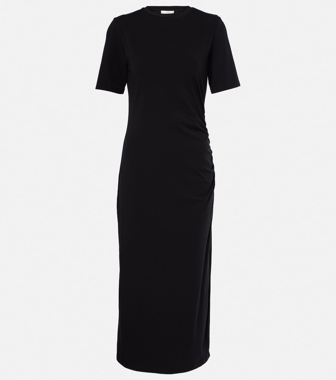 Gathered cotton-blend midi dress | Vince