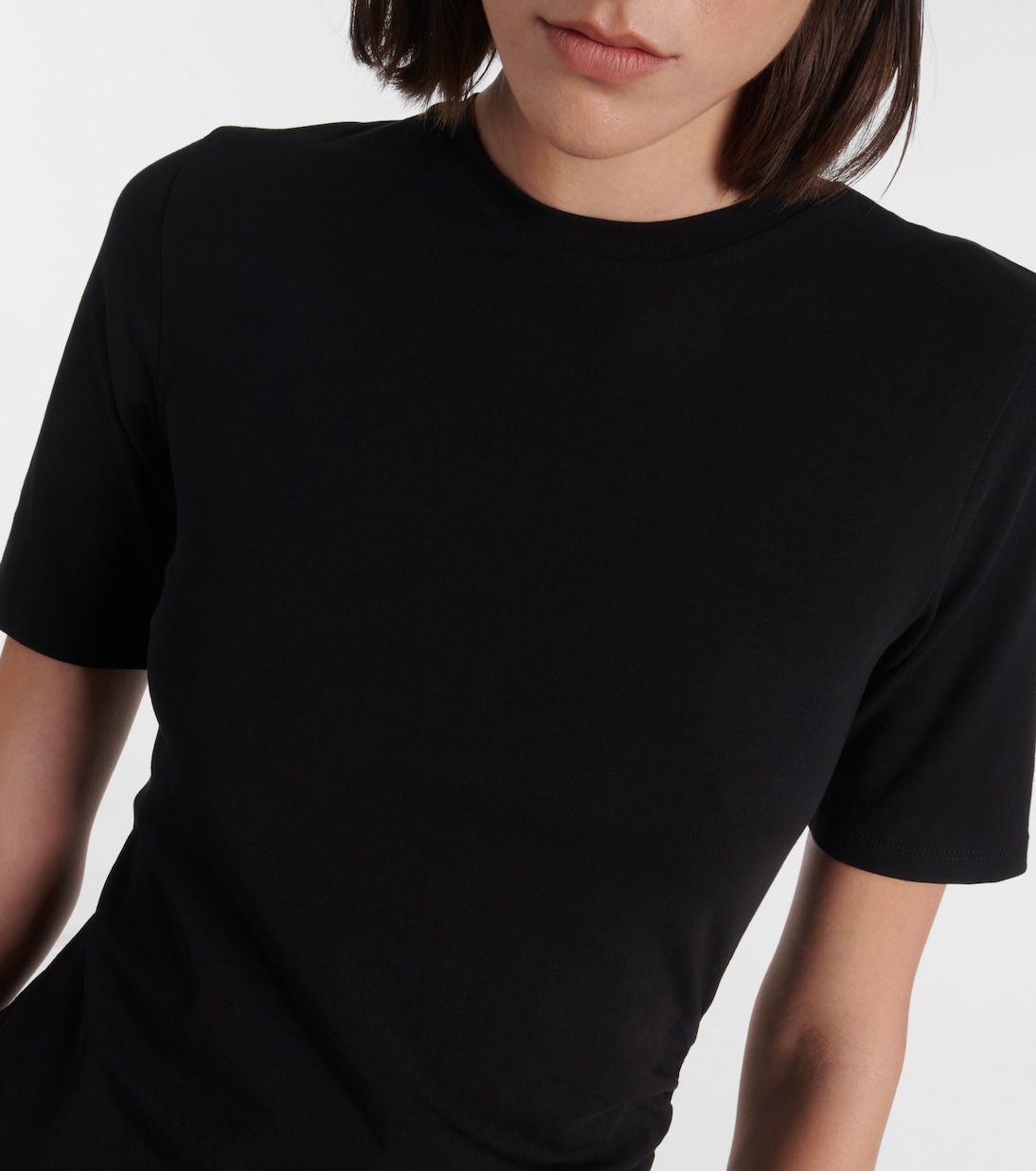 Gathered cotton-blend midi dress | Vince