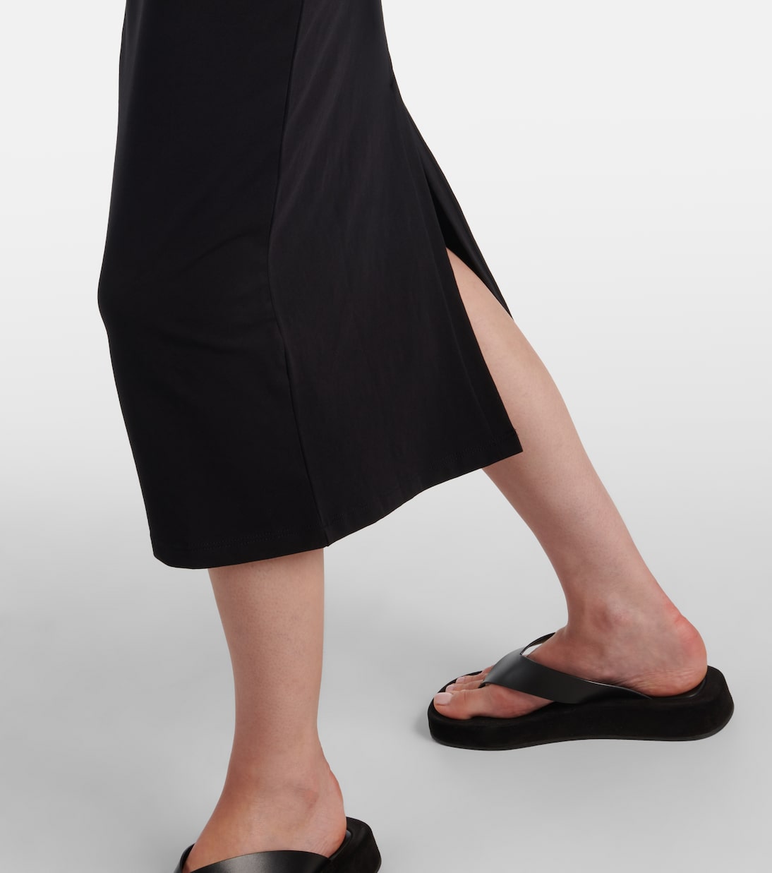 Gathered cotton-blend midi dress | Vince