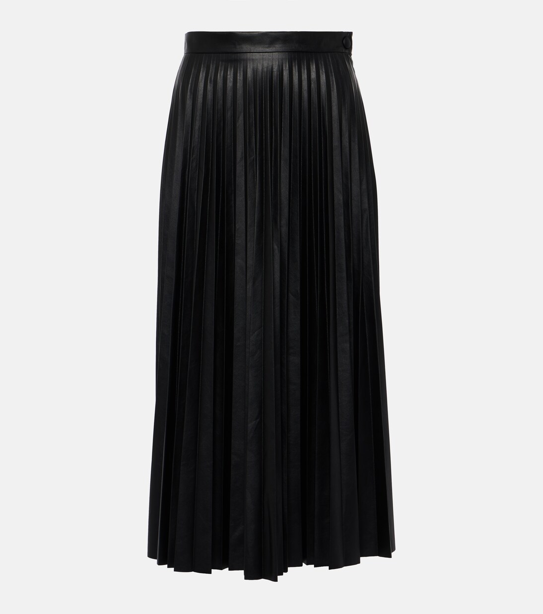 Falda midi plisada de piel sintética | MM6 Maison Margiela