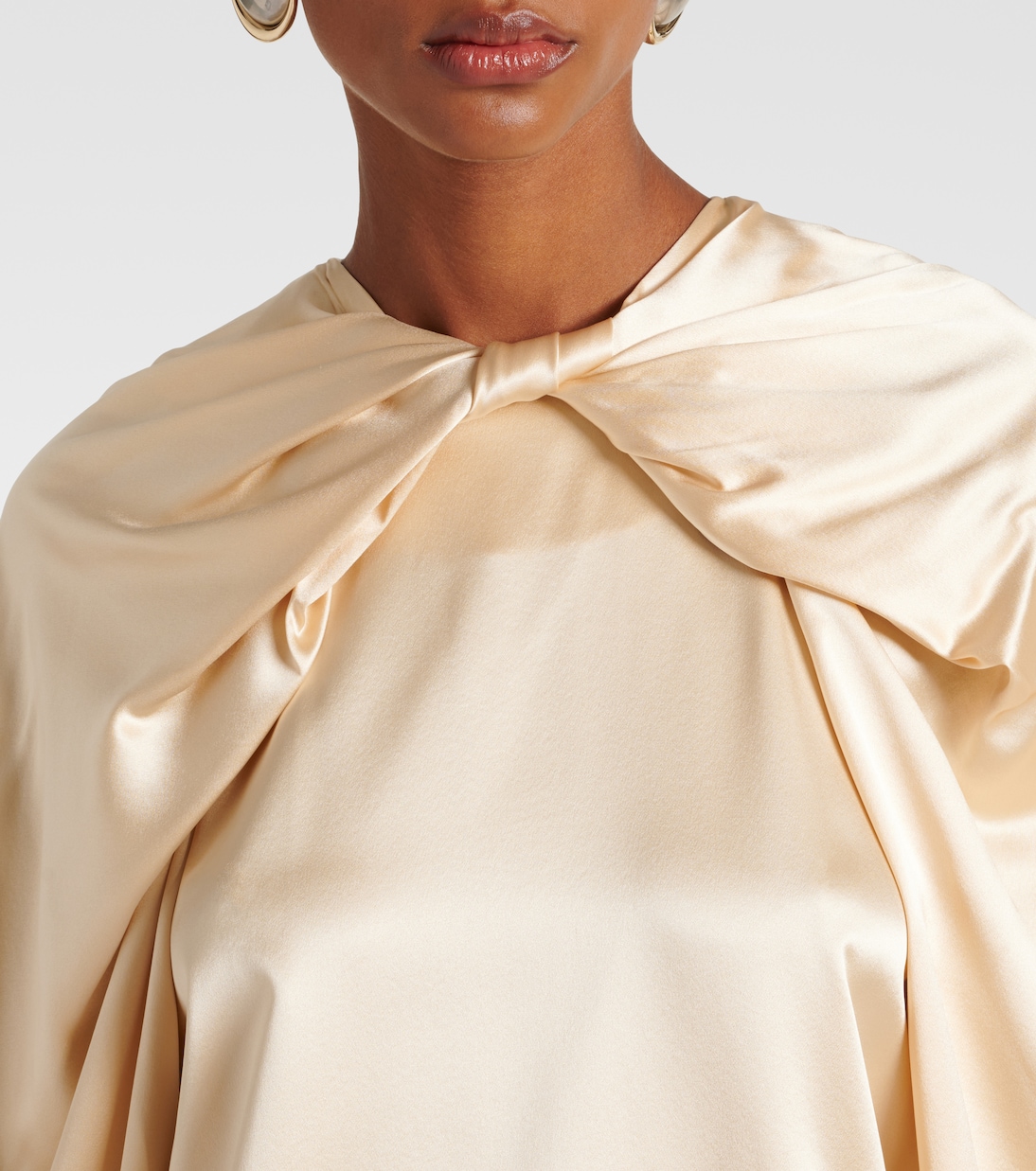 Elegante Key torchon silk satin blouse | Max Mara