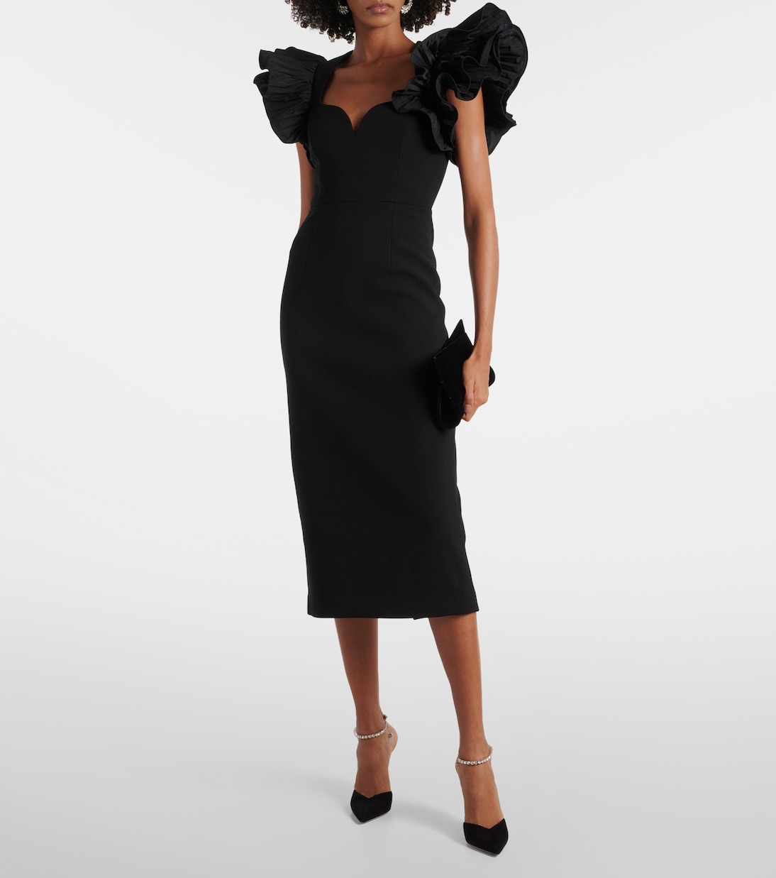 Ella puff-sleeve midi dress | Rebecca Vallance