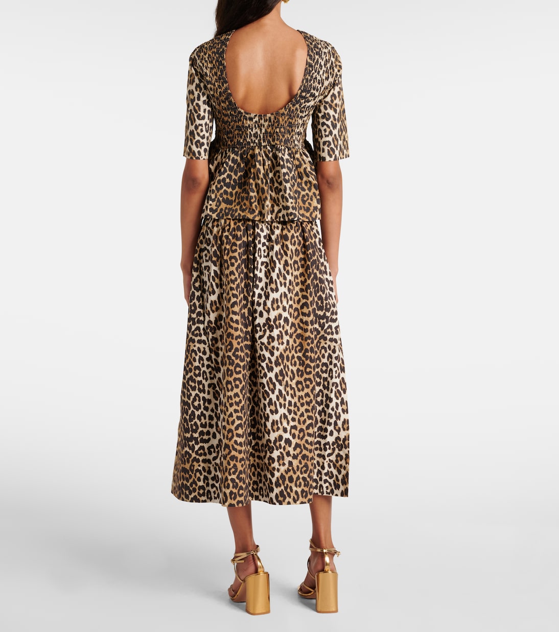 Leopard-print cotton top | Ganni