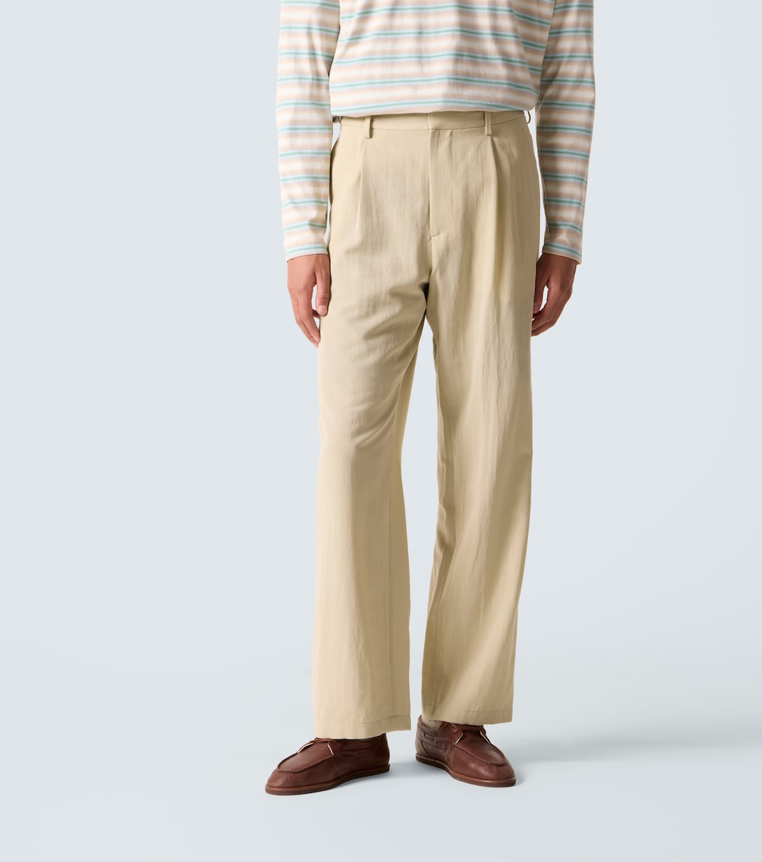 Cotton and wool viyella suit pants | Auralee