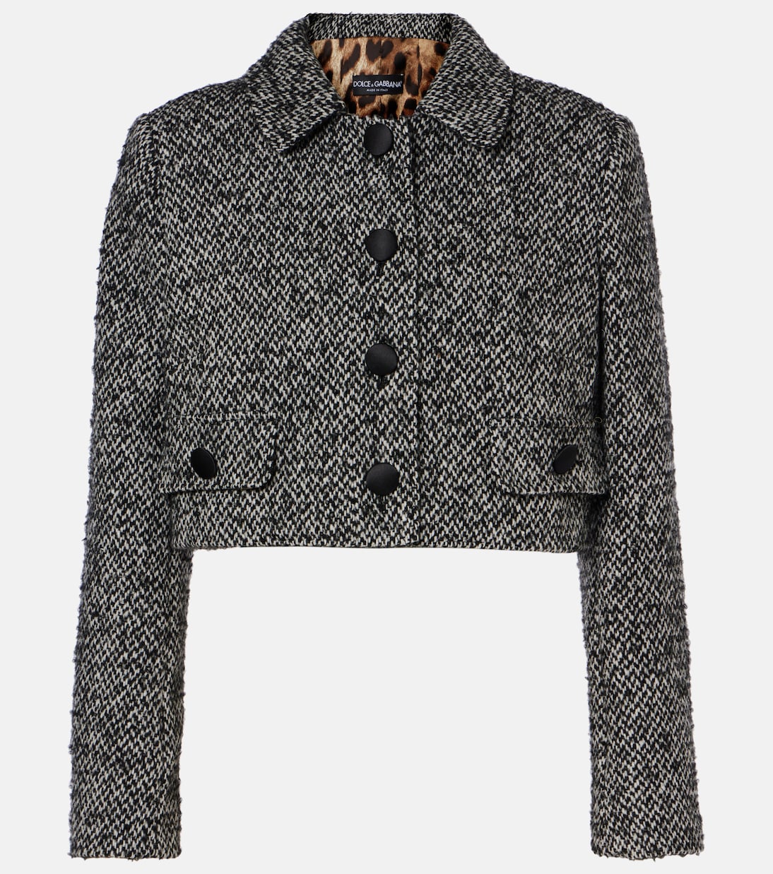 Cropped wool-blend tweed jacket | Dolce&Gabbana