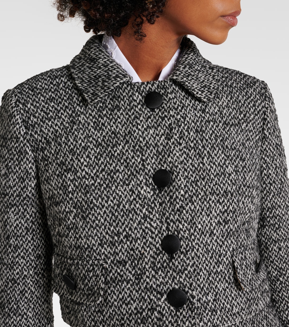 Cropped wool-blend tweed jacket | Dolce&Gabbana