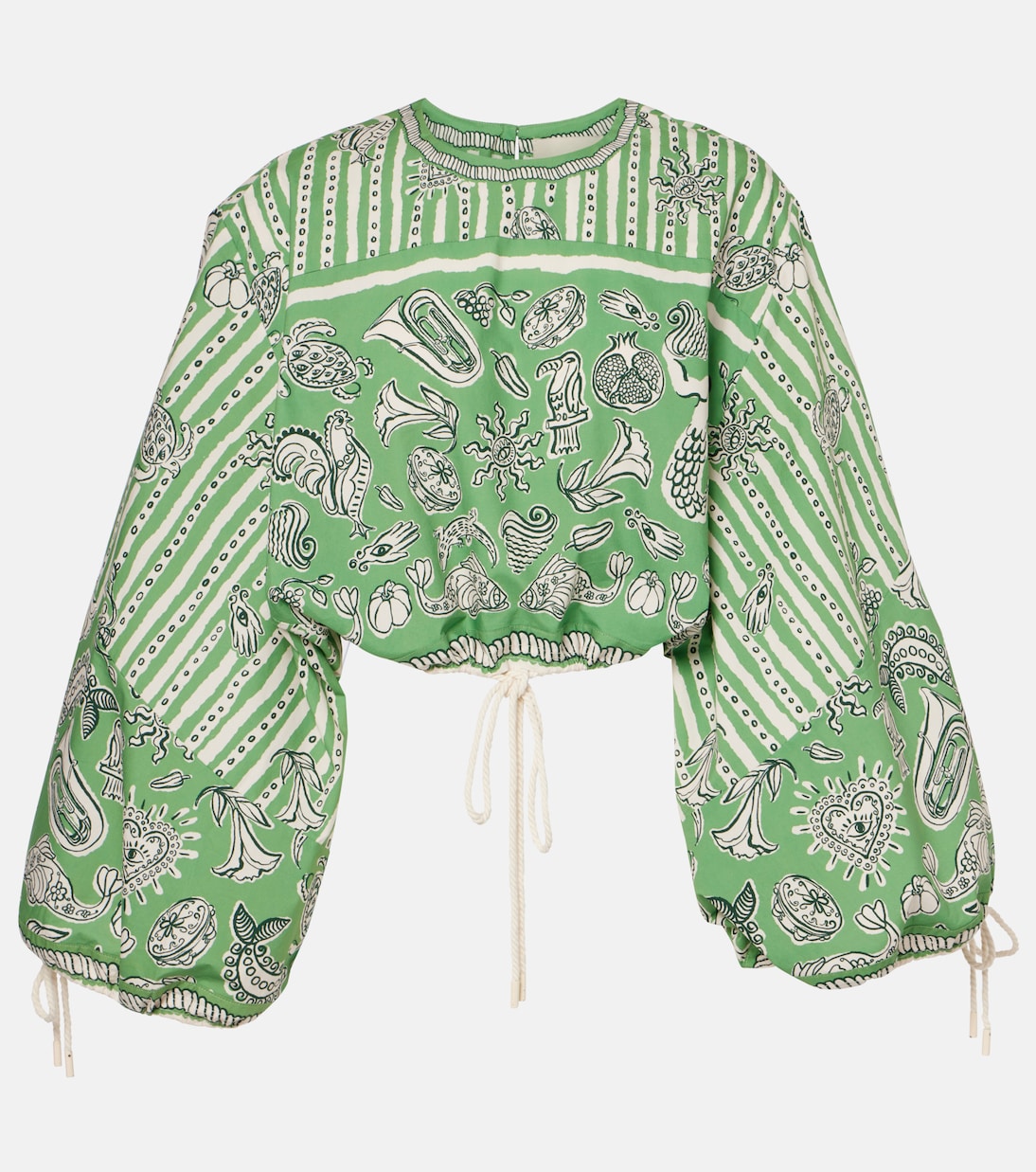 Top cropped Lula in cotone con stampa | Alémais