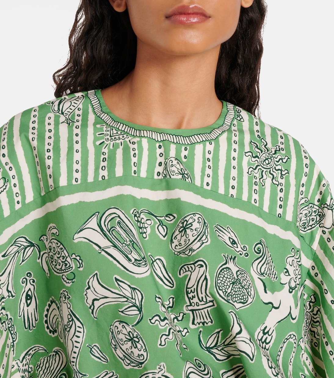 Top cropped Lula in cotone con stampa | Alémais