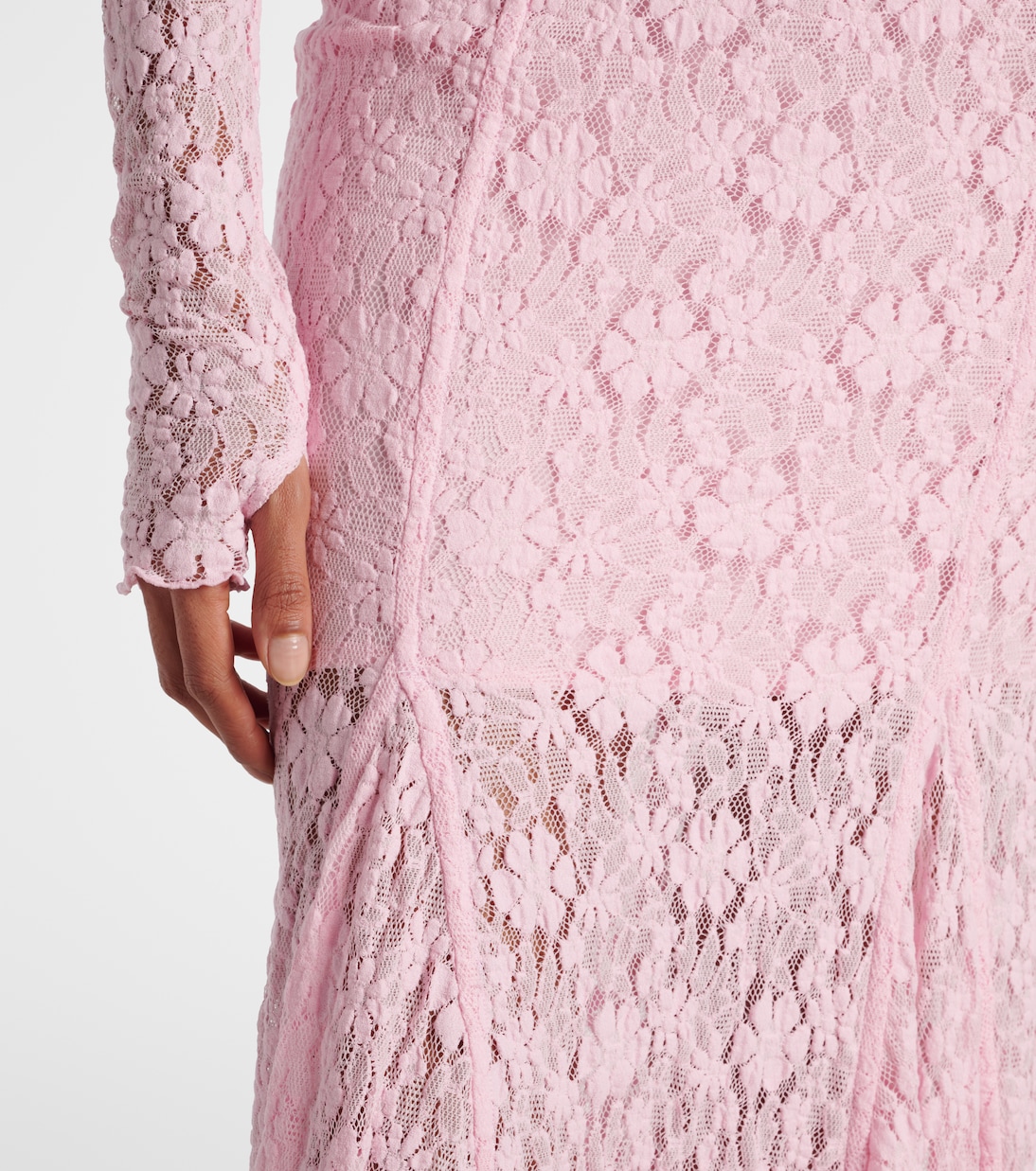 Robe longue en dentelle | Rotate