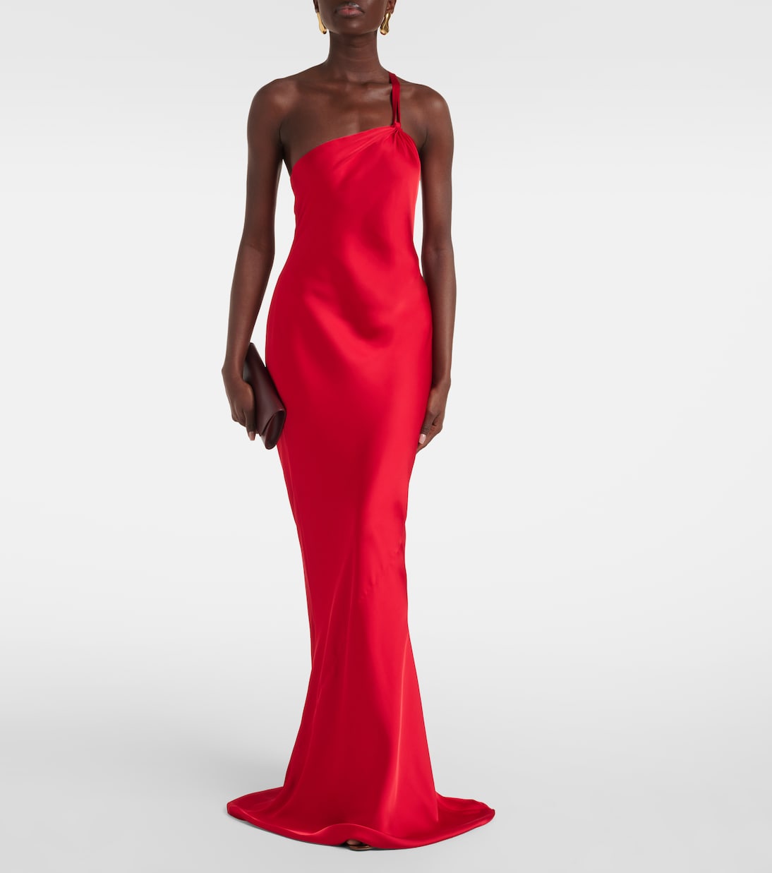 One-Shoulder-Robe aus Satin | Norma Kamali