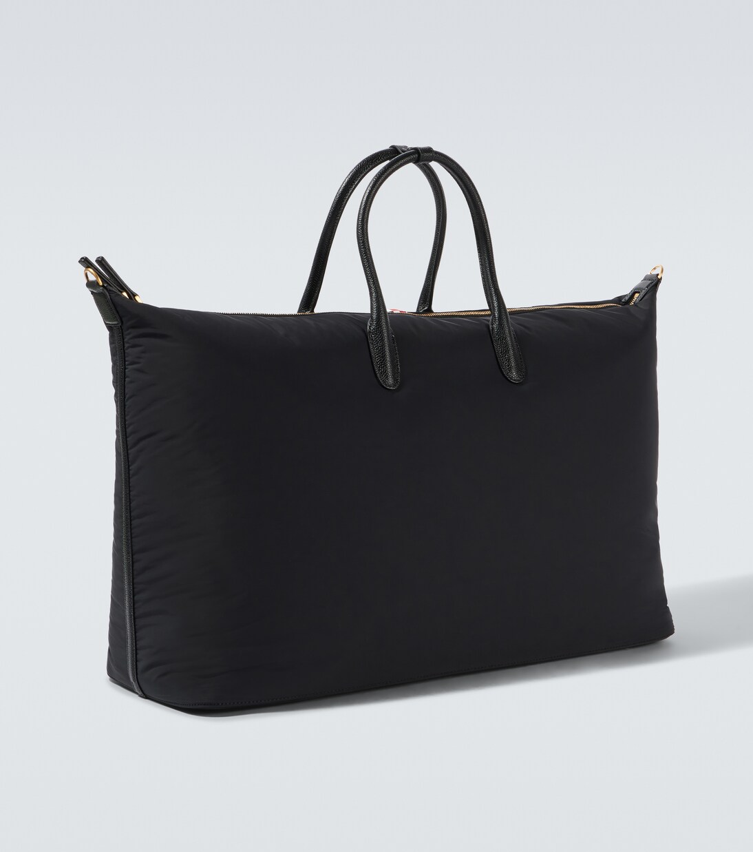 Weekender aus Twill mit Leder | Thom Browne