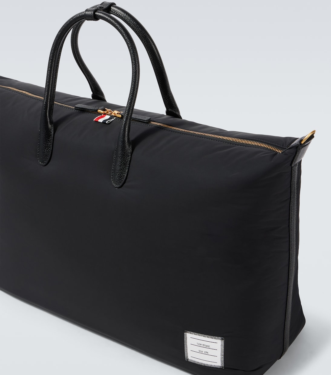 Weekender aus Twill mit Leder | Thom Browne