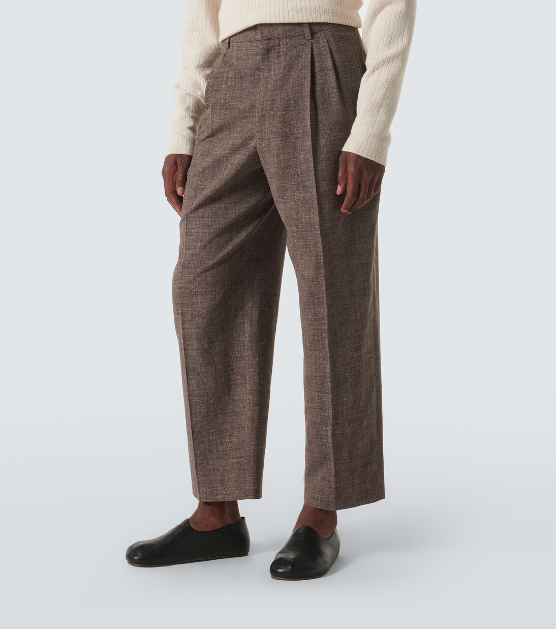 Silas silk, linen, and wool straight pants | The Row