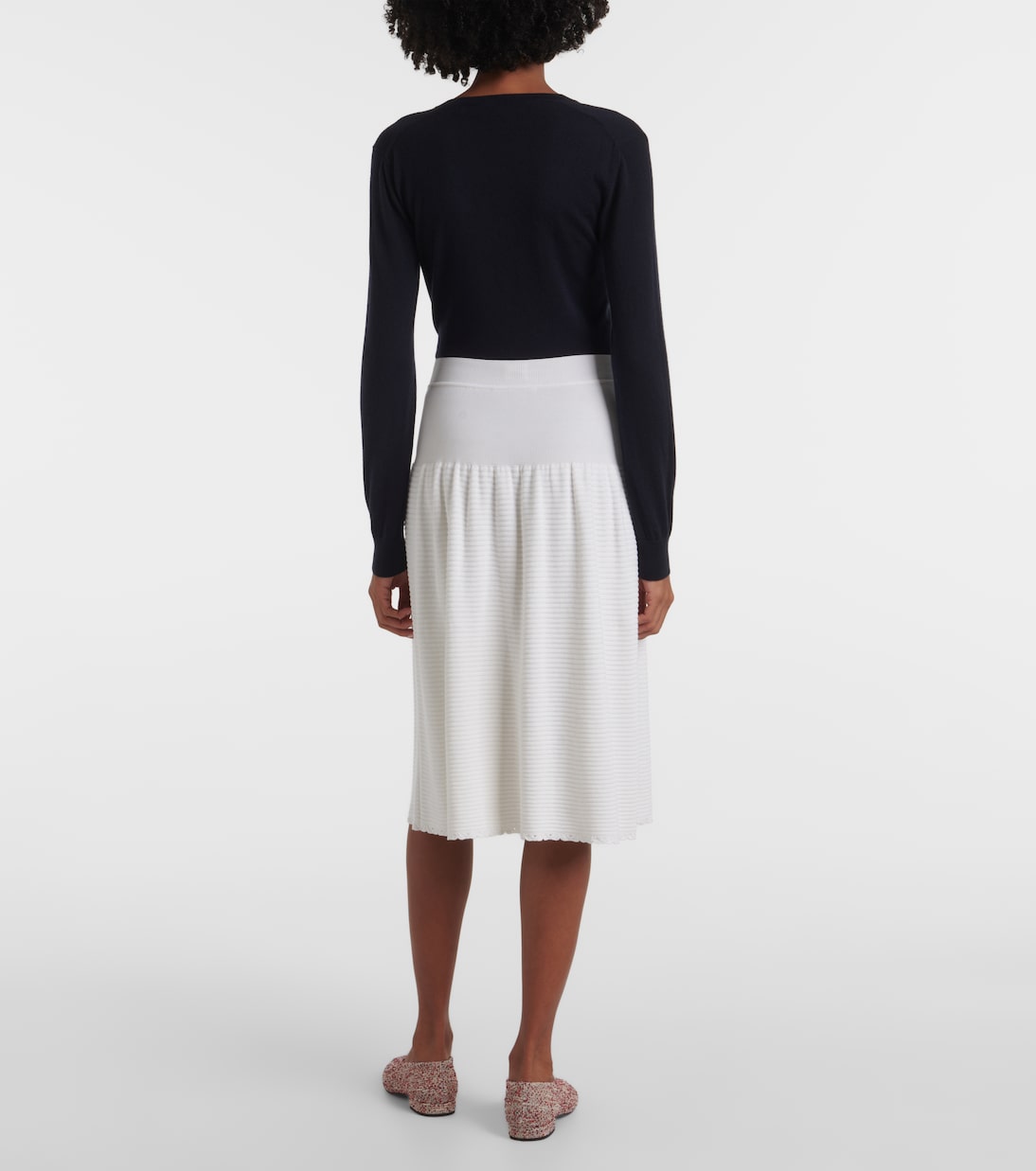 Falda midi Dora Baltea de seda y algodón | Loro Piana