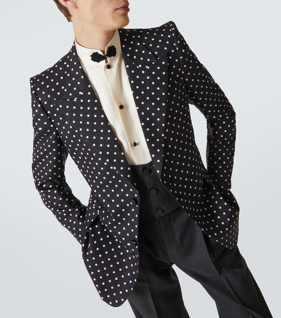 Blazer in seta a pois | Valentino