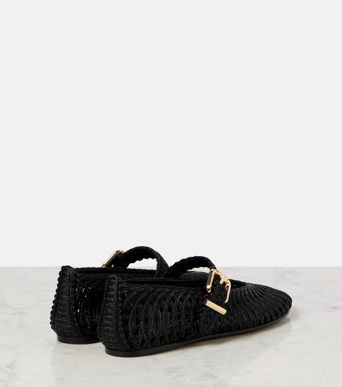 Reef raffia Mary Jane flats | Zimmermann