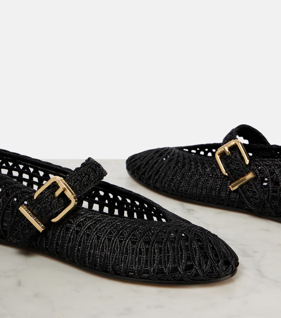 Reef raffia Mary Jane flats | Zimmermann