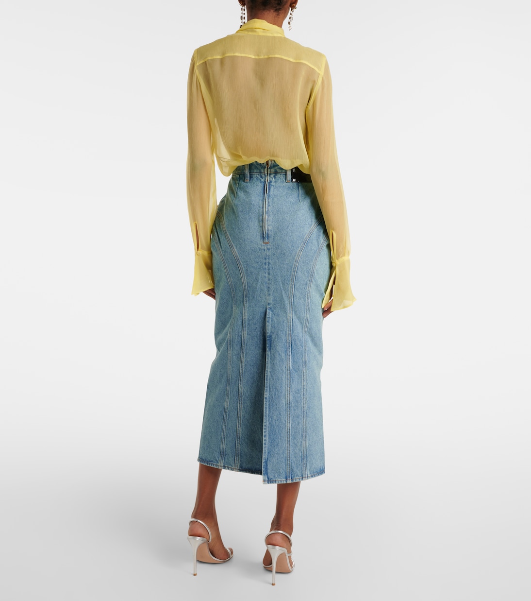 Falda midi en denim | Nina Ricci