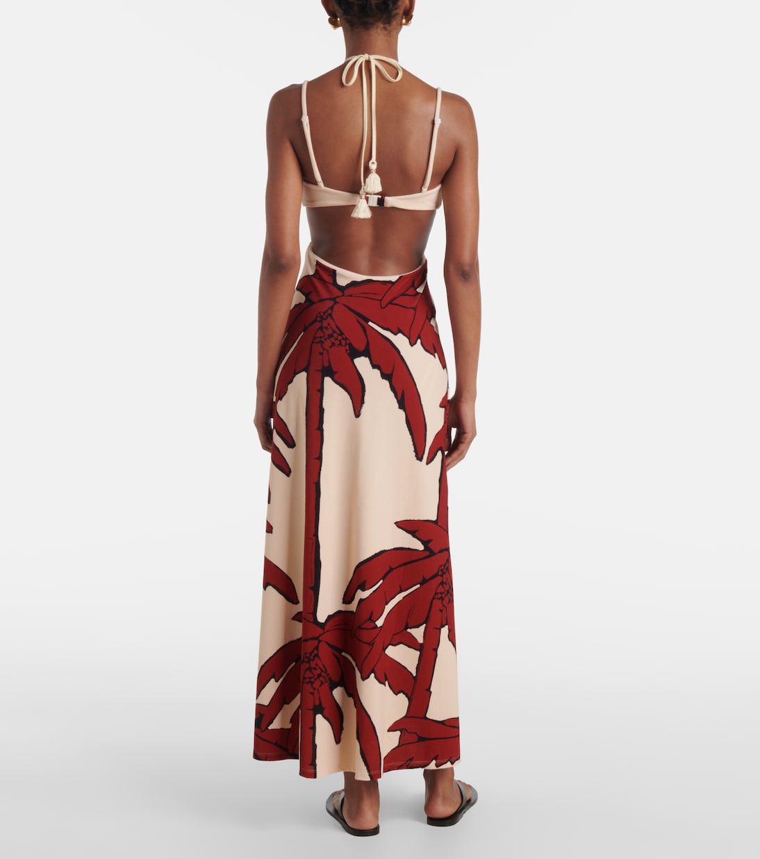 Abito midi con cut-out e stampa | Johanna Ortiz