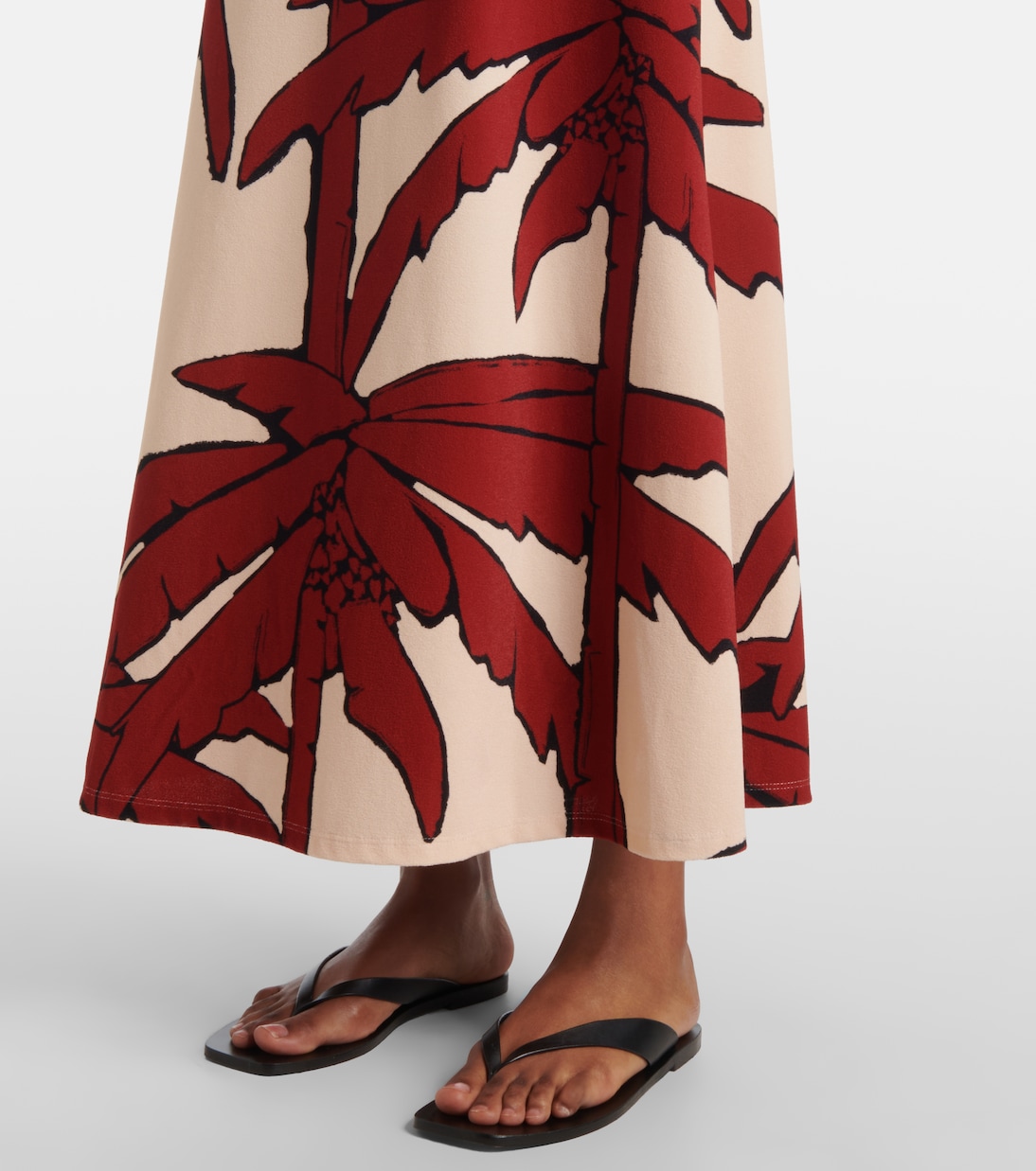 Abito midi con cut-out e stampa | Johanna Ortiz