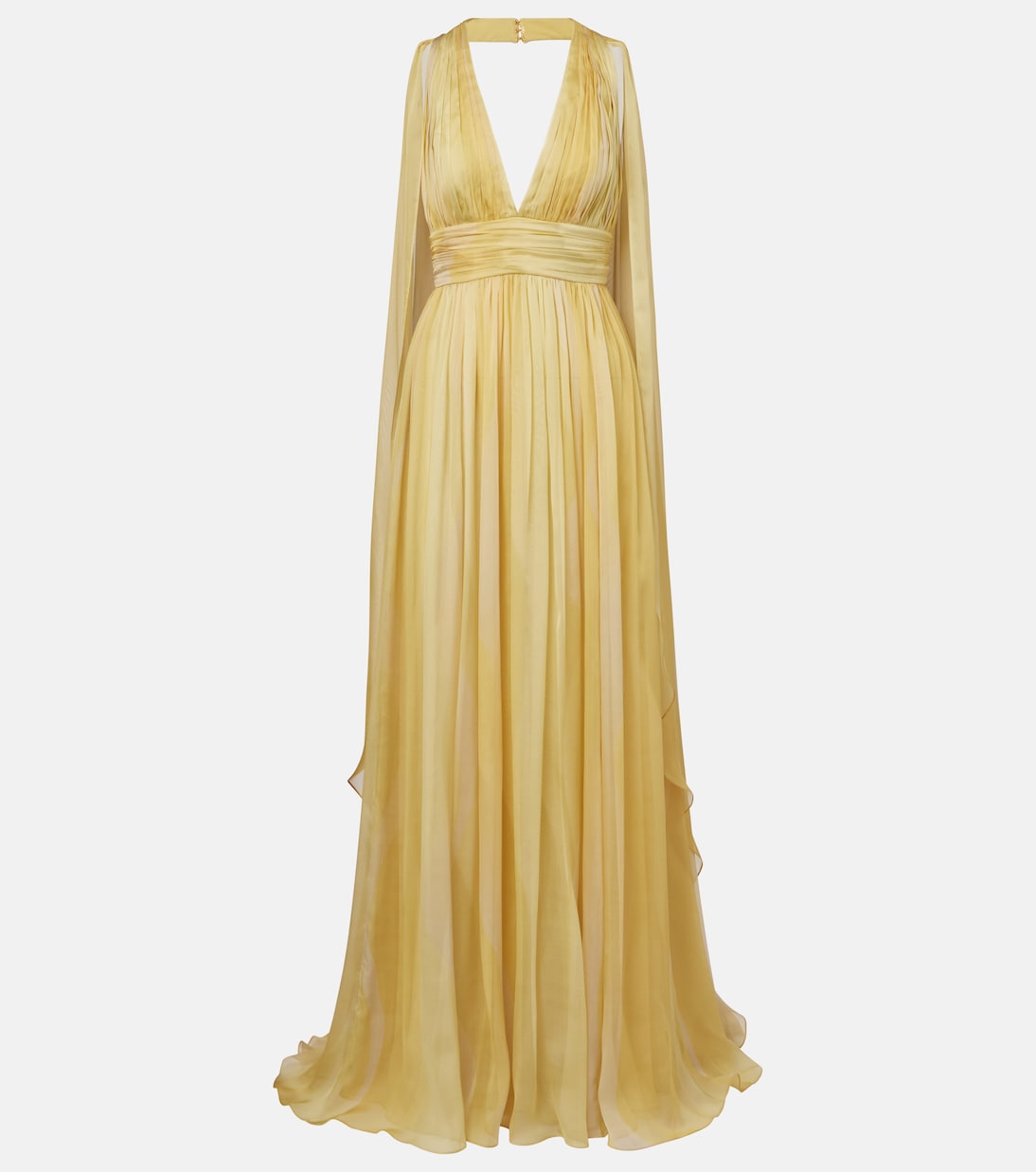 Robe longue imprimée en soie | Elie Saab