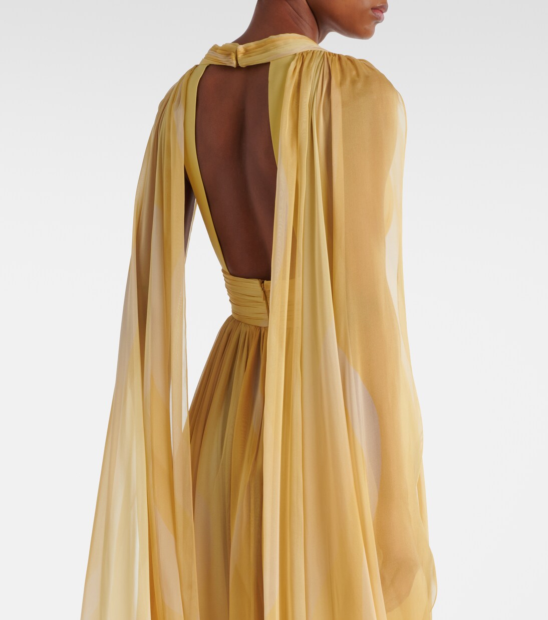 Robe longue imprimée en soie | Elie Saab