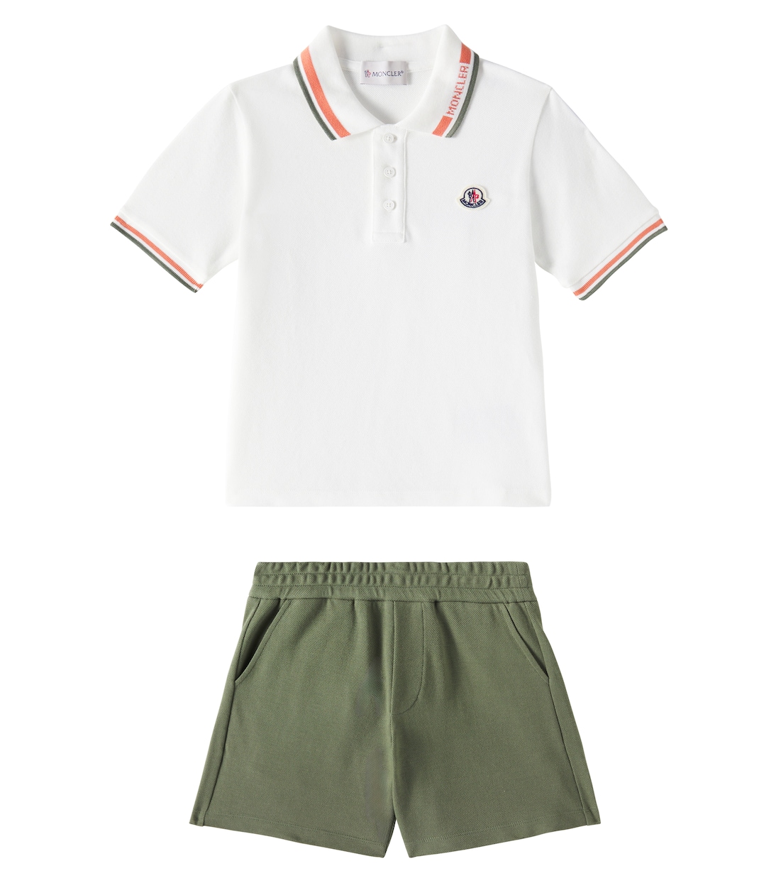 Polo e shorts in cotone | Moncler Enfant