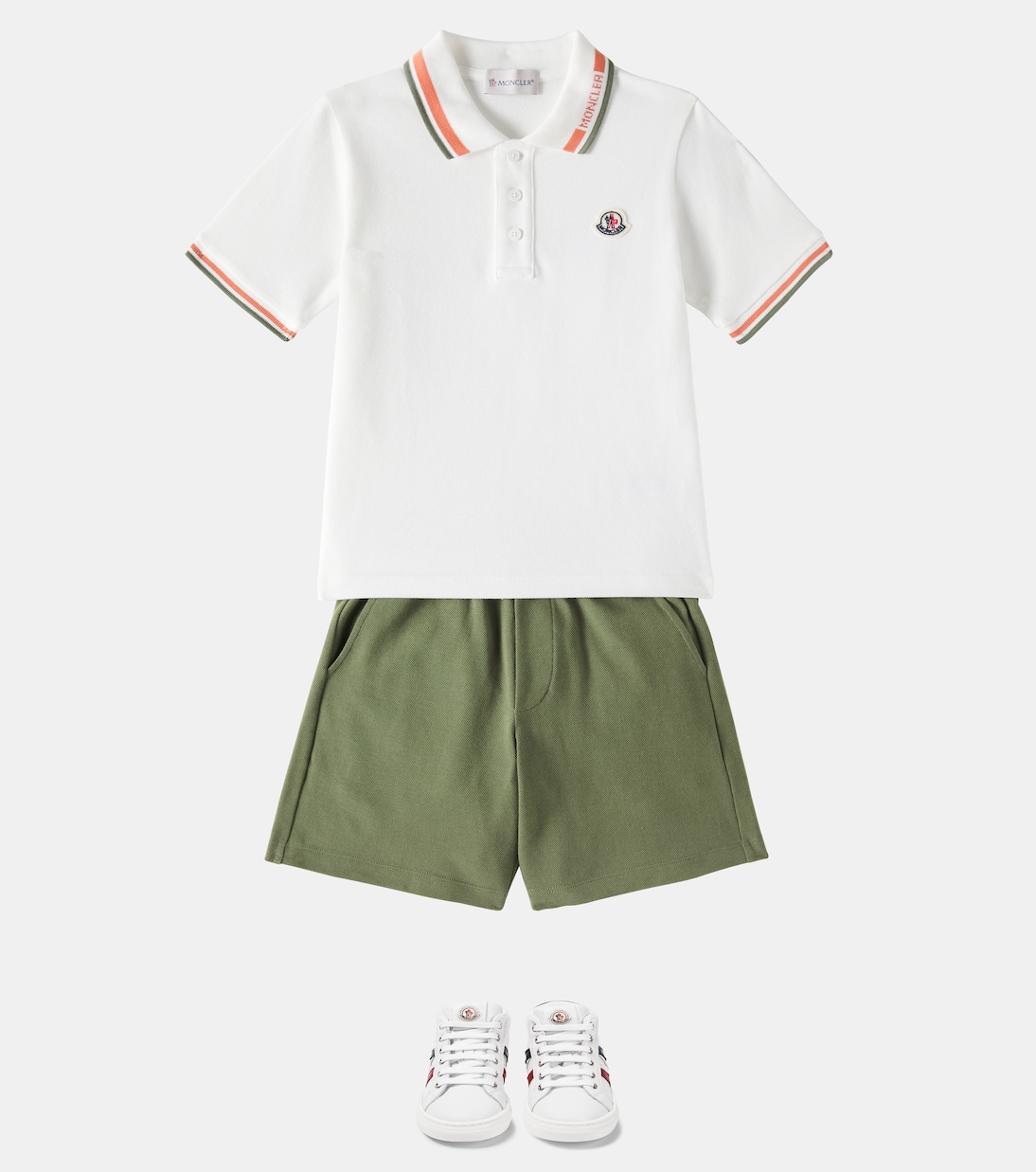 Polo e shorts in cotone | Moncler Enfant
