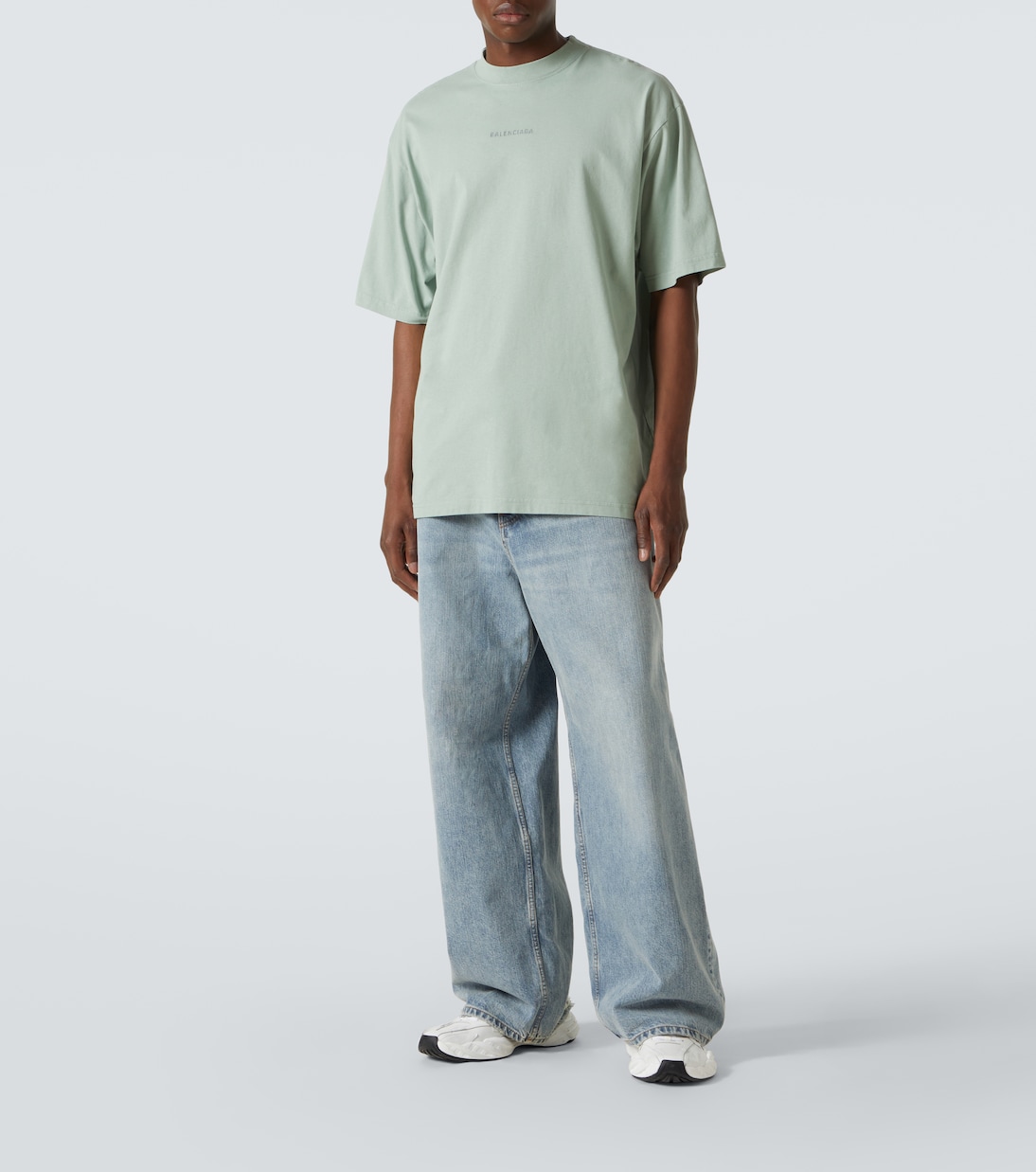 Camiseta en jersey de algodón con logo | Balenciaga