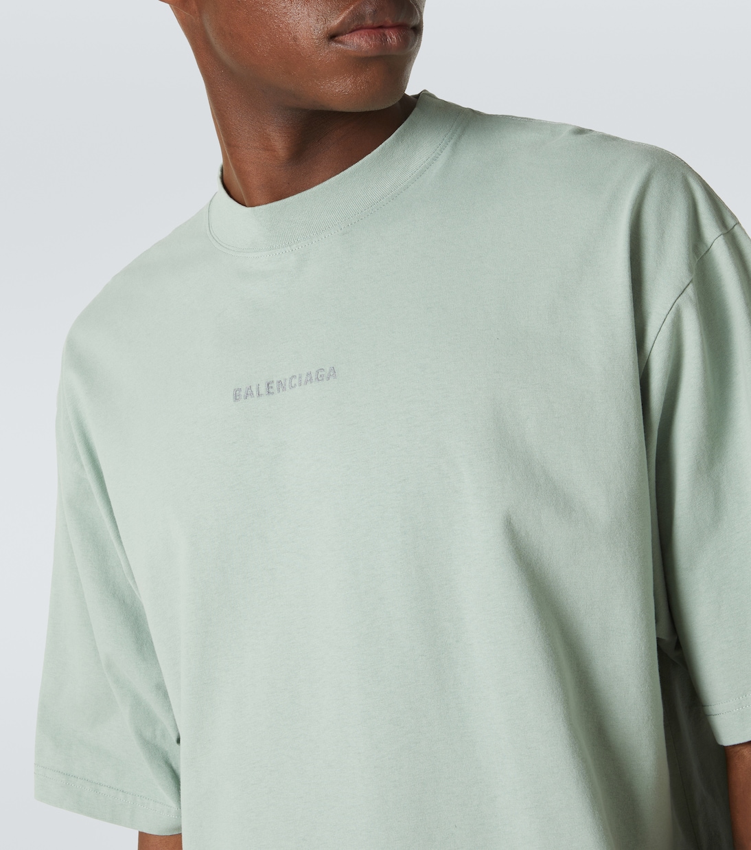 Camiseta en jersey de algodón con logo | Balenciaga