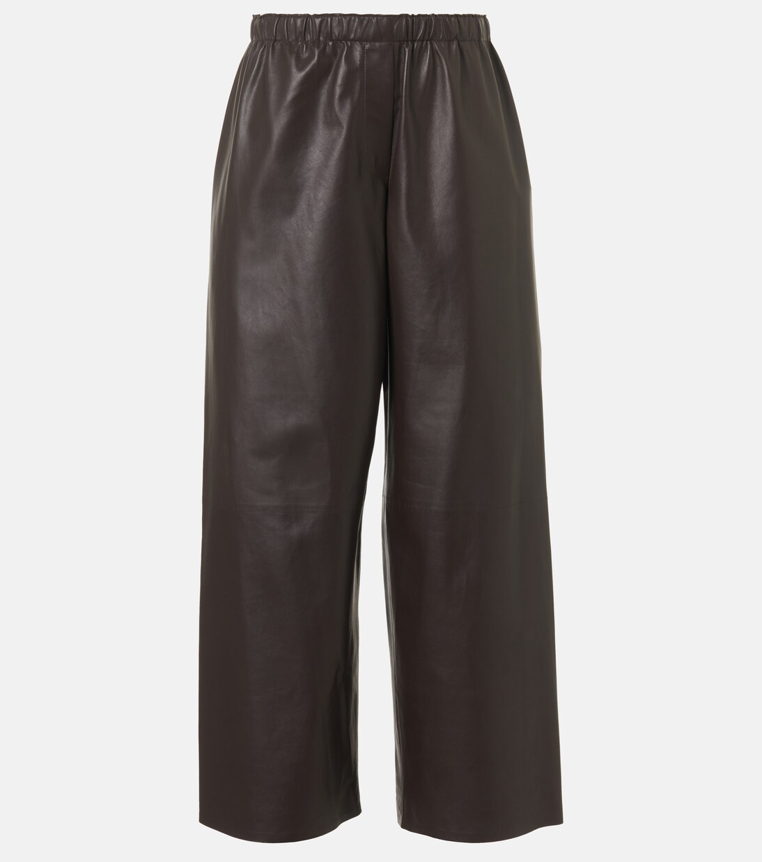 Yani mid-rise leather wide-leg pants | The Row