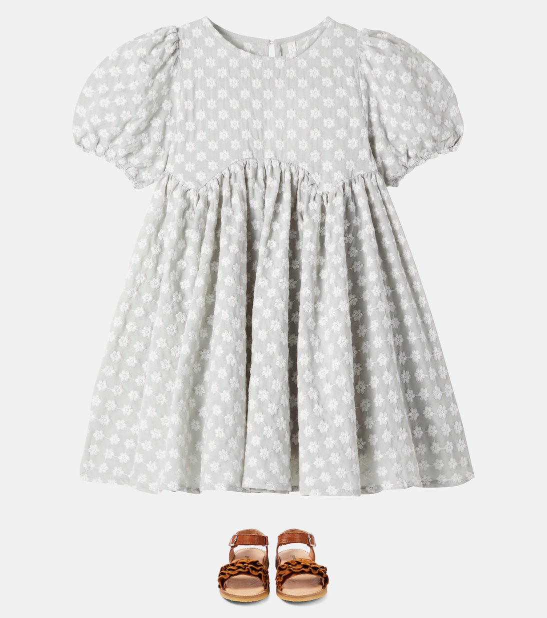 Besticktes Kleid Rose aus Baumwolle | Rylee + Cru