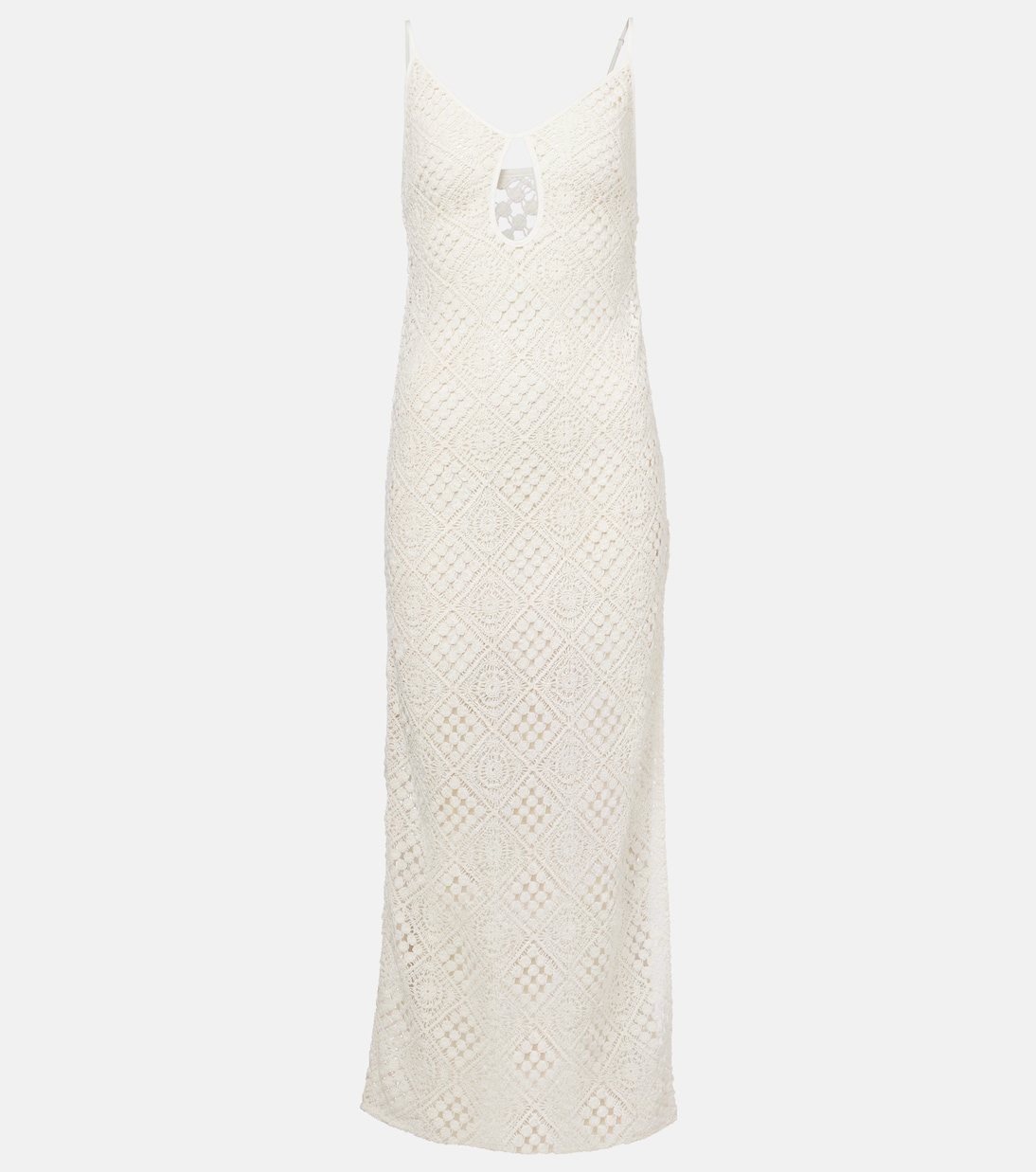 Abito lungo Rayure in crochet di cotone | SIR