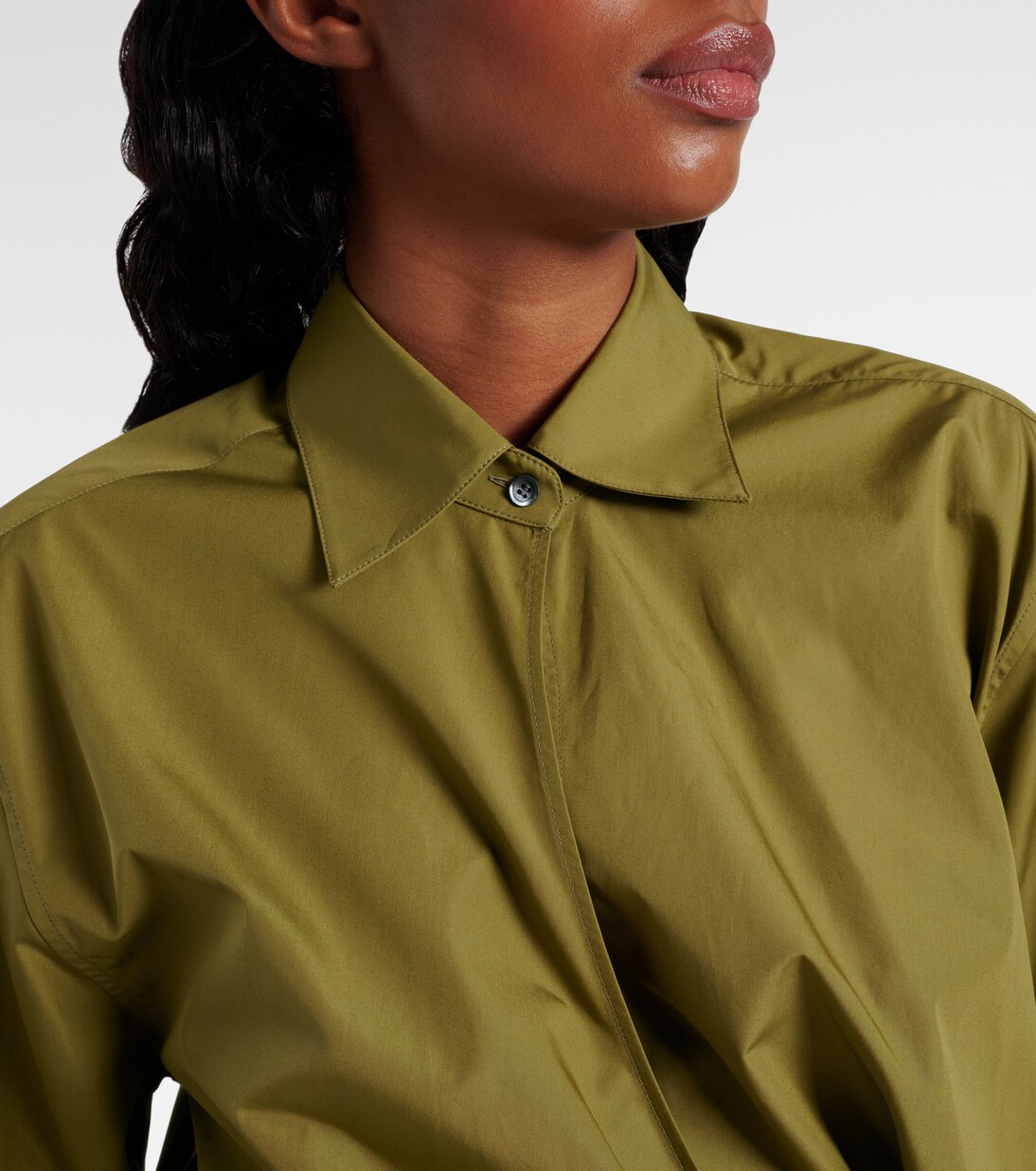 Camisa de popelín de algodón drapeada | Loewe