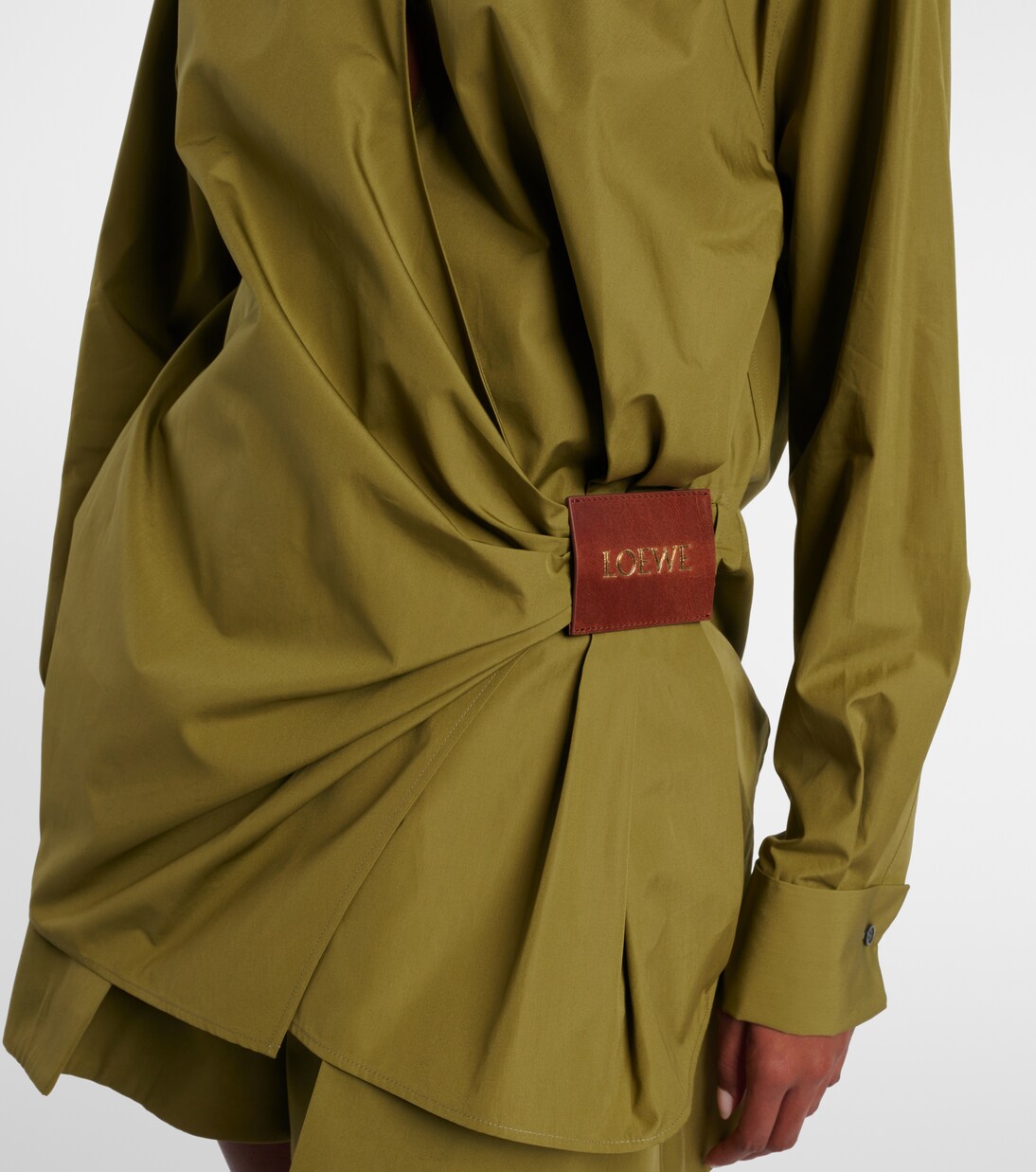 Camisa de popelín de algodón drapeada | Loewe