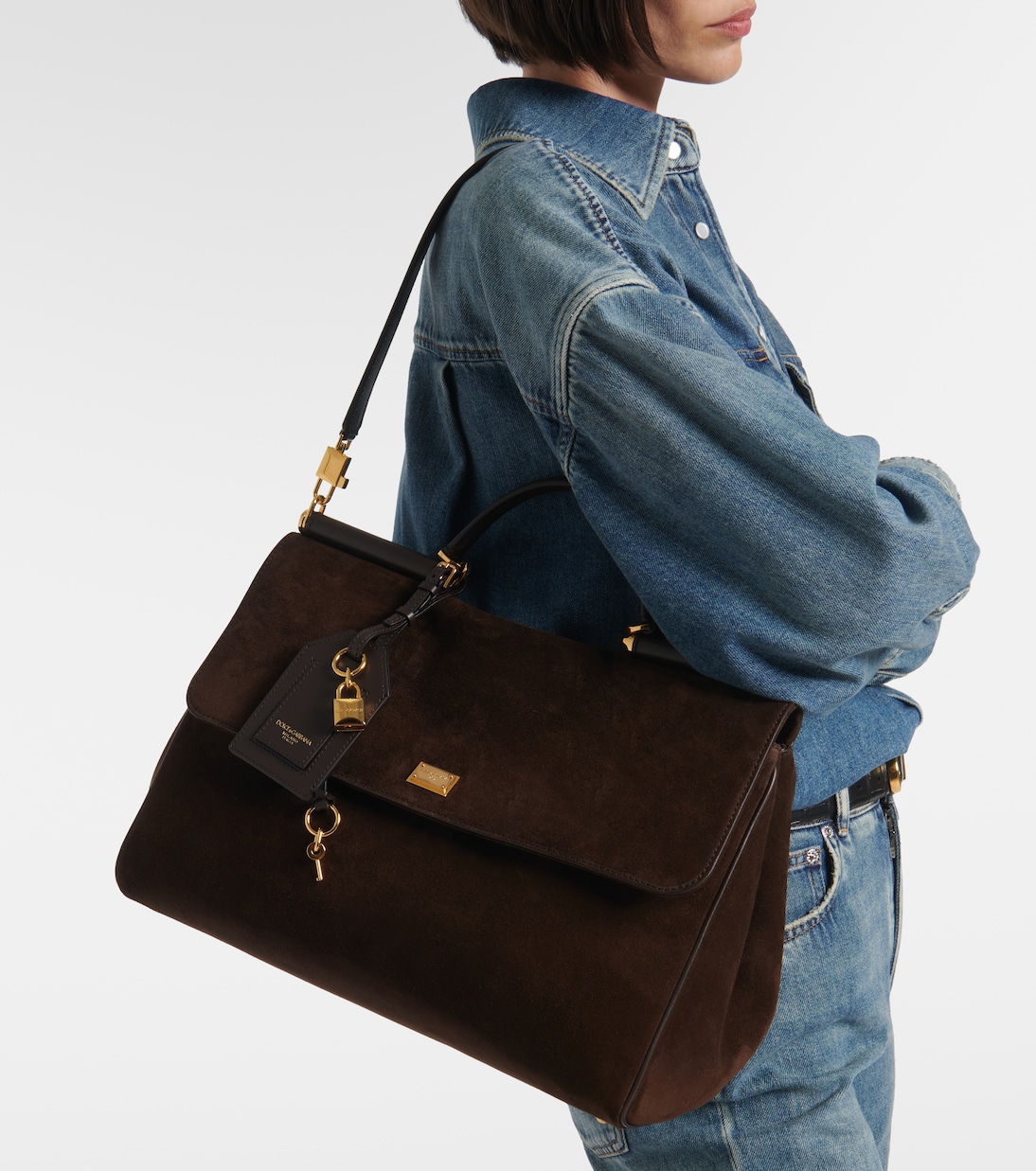 Borsa Sicily Large in suede | Dolce&Gabbana