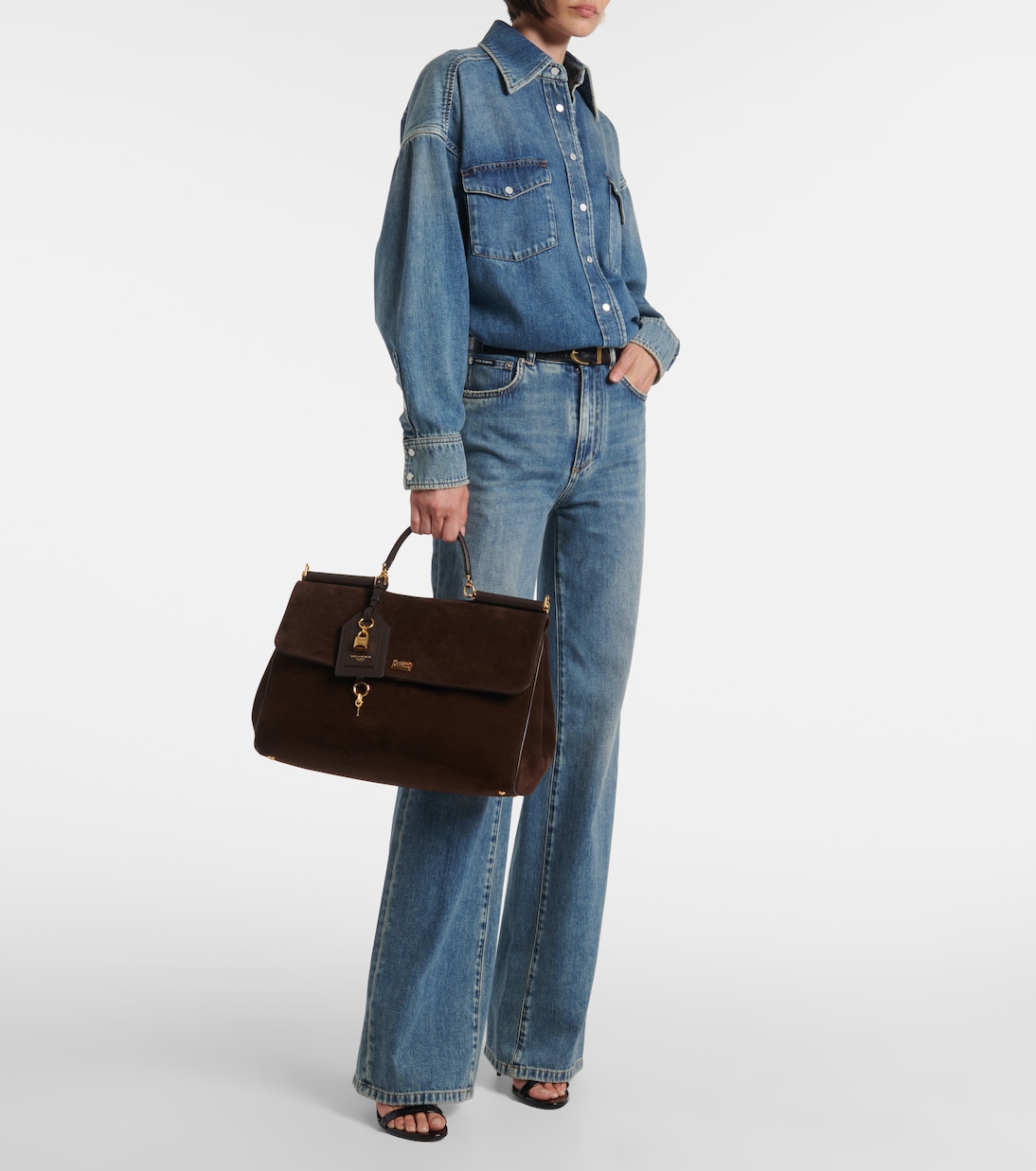 Borsa Sicily Large in suede | Dolce&Gabbana