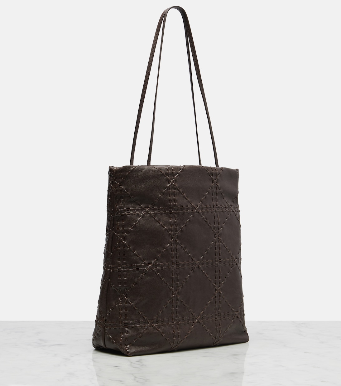 Borsa Lilou in pelle con ricamo | The Row