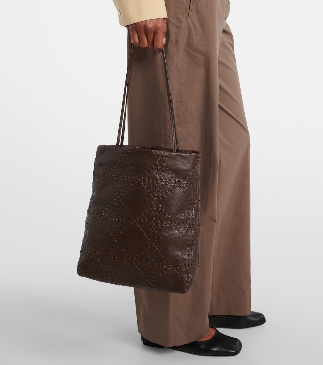 Borsa Lilou in pelle con ricamo | The Row