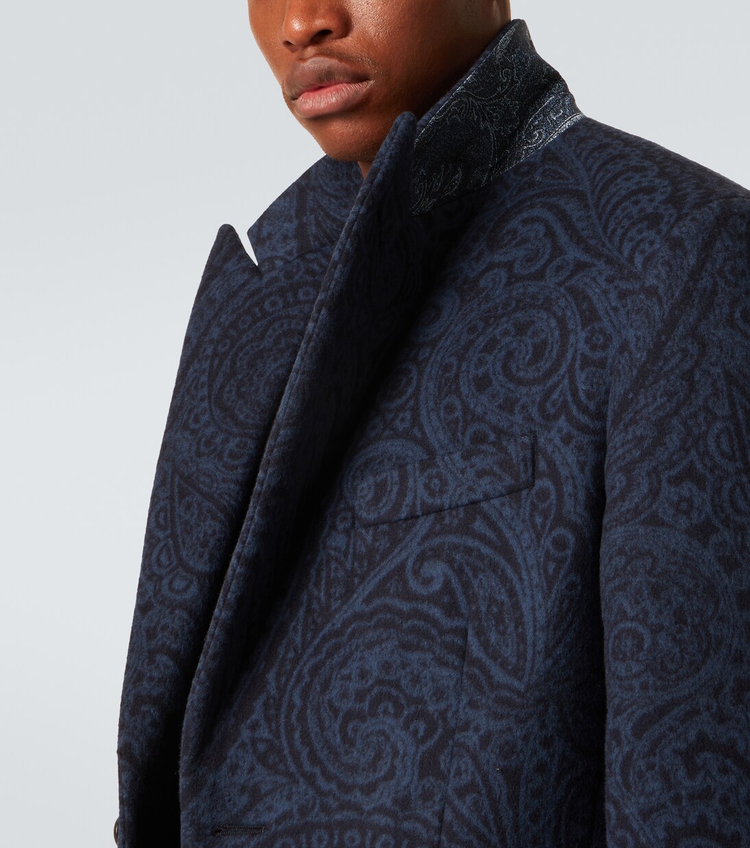 Paisley wool and cashmere jacquard coat | Etro