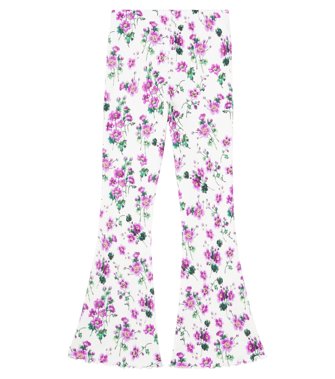 Pantalon flare Costa en coton à fleurs | Dolce&Gabbana Kids