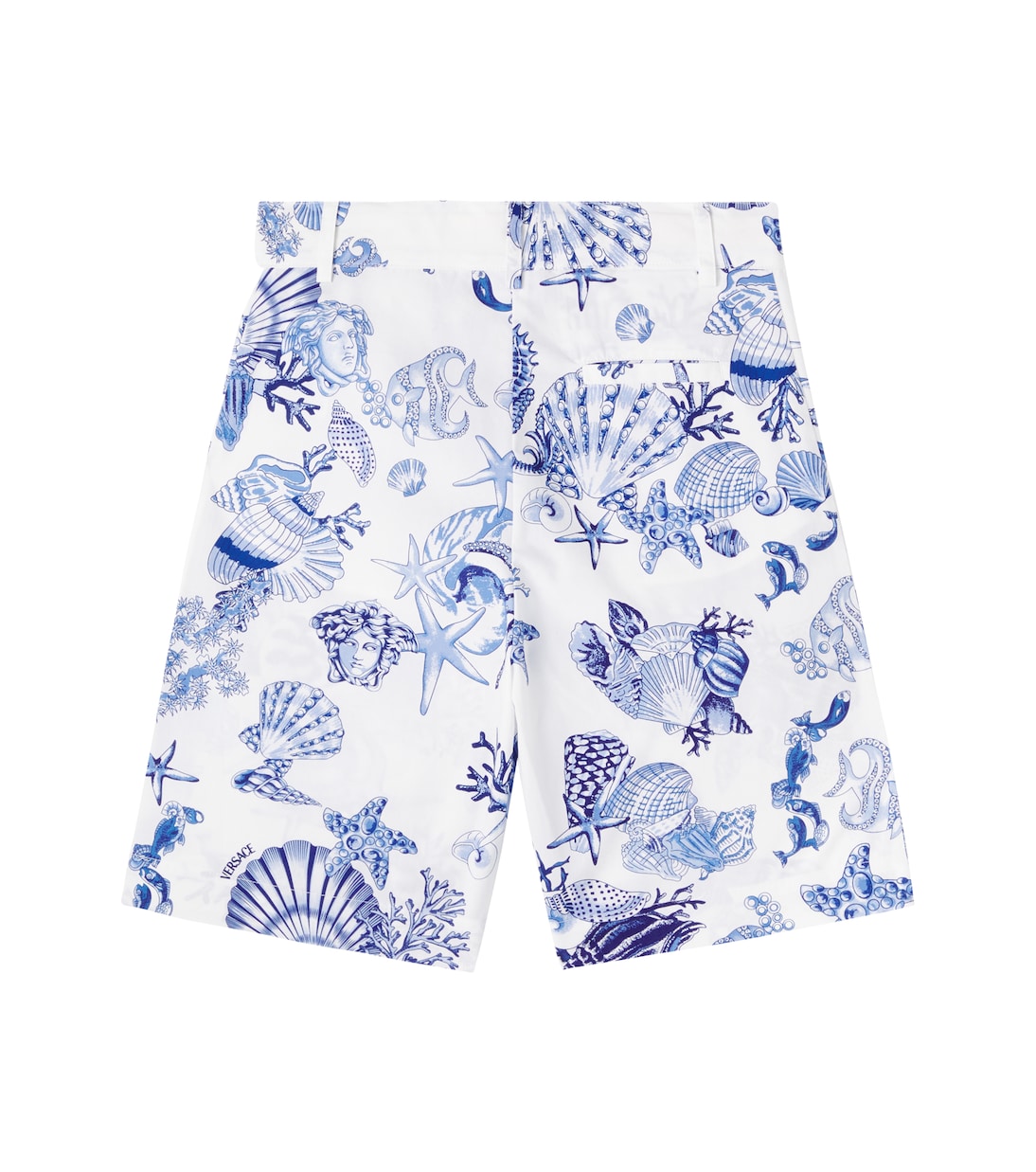 Shorts Trésor de la Mer in popeline di cotone | Versace Kids