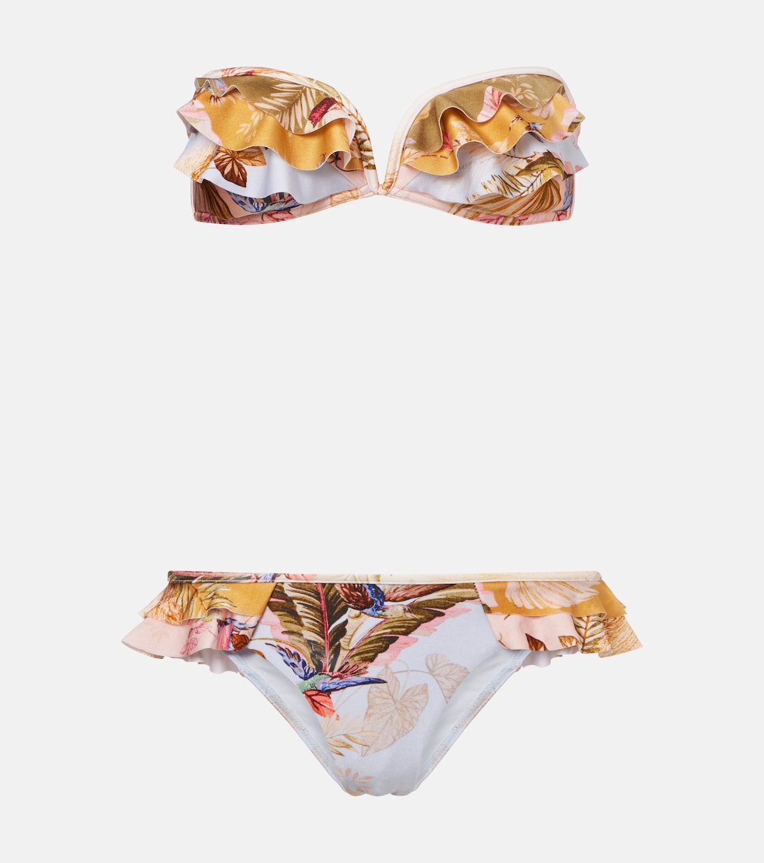Bikini Ascension floral con volantes | Zimmermann