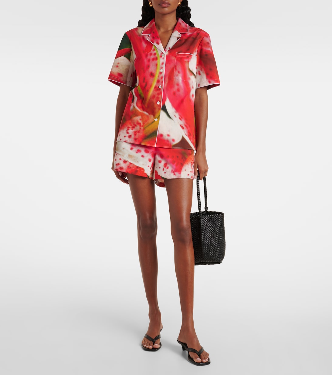 Cotton-blend cargo shorts | Tory Burch