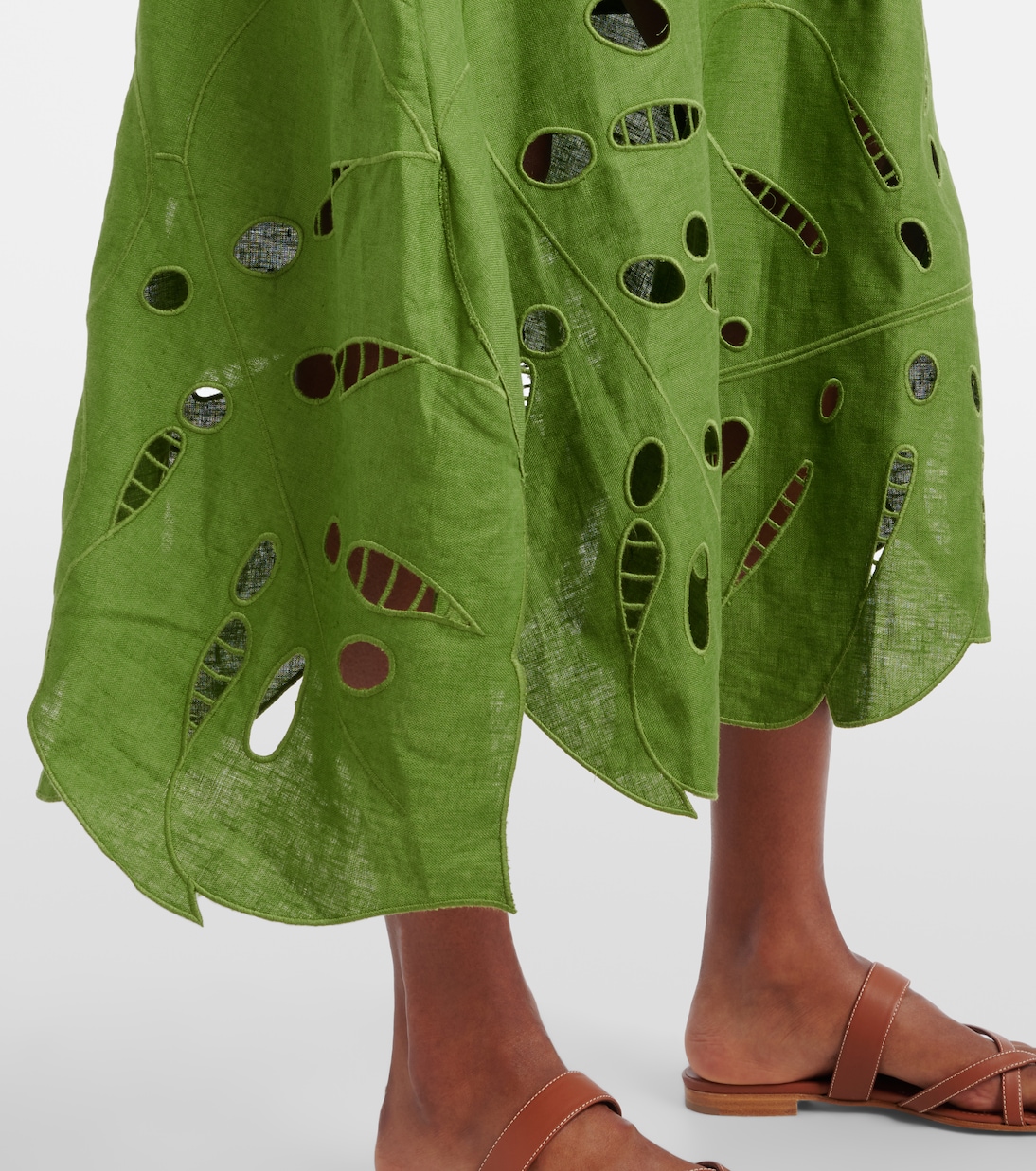 Abito midi in lino con ricamo | Farm Rio