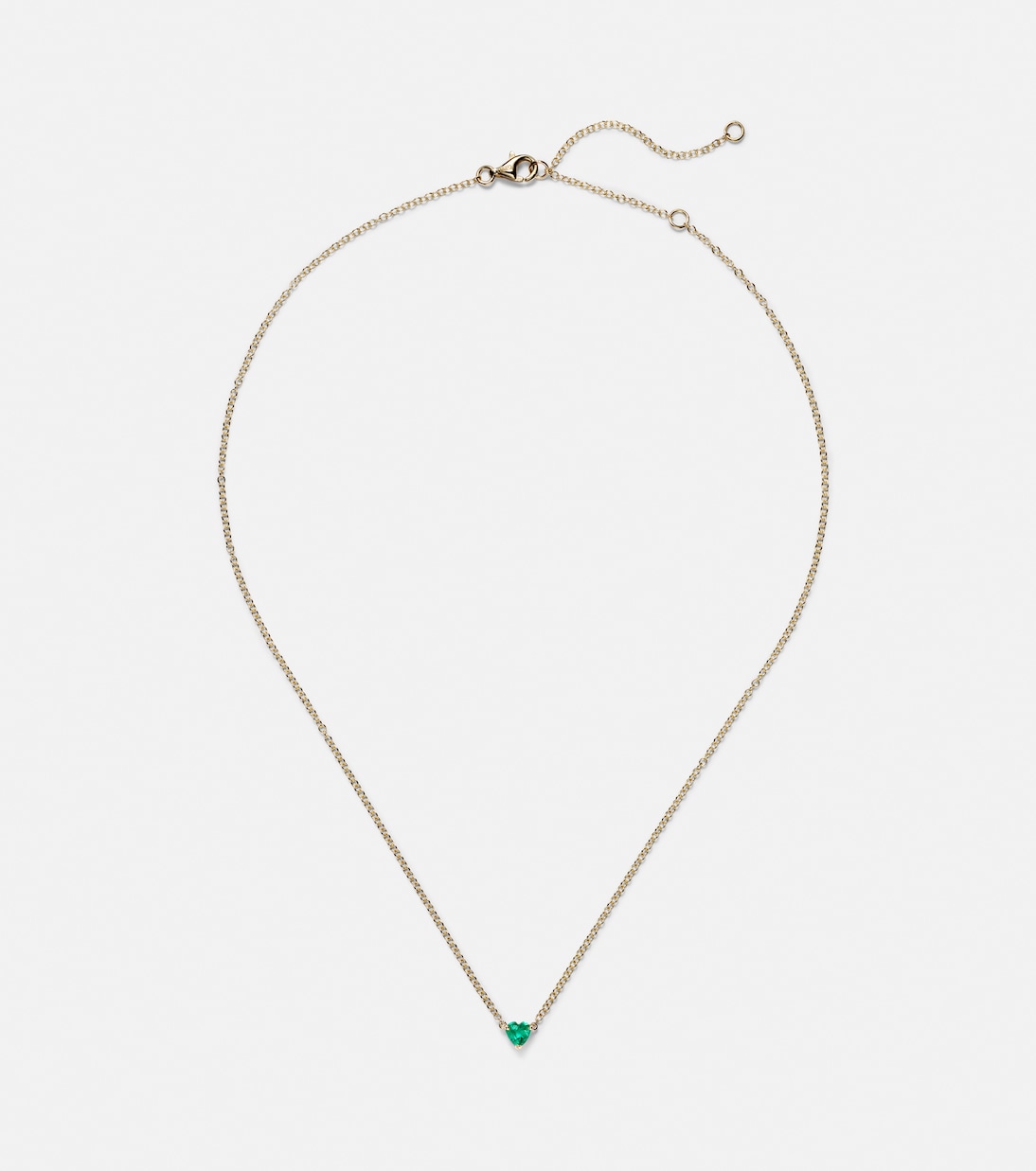 Baby Heart 18kt yellow gold necklace with emerald | Shay Jewelry