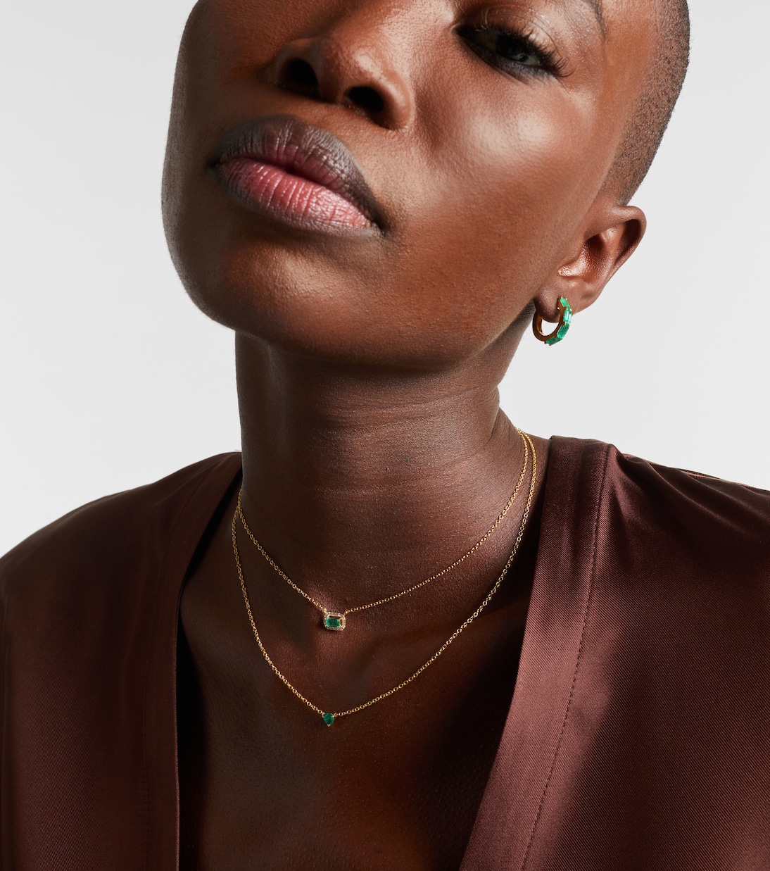 Baby Heart 18kt yellow gold necklace with emerald | Shay Jewelry