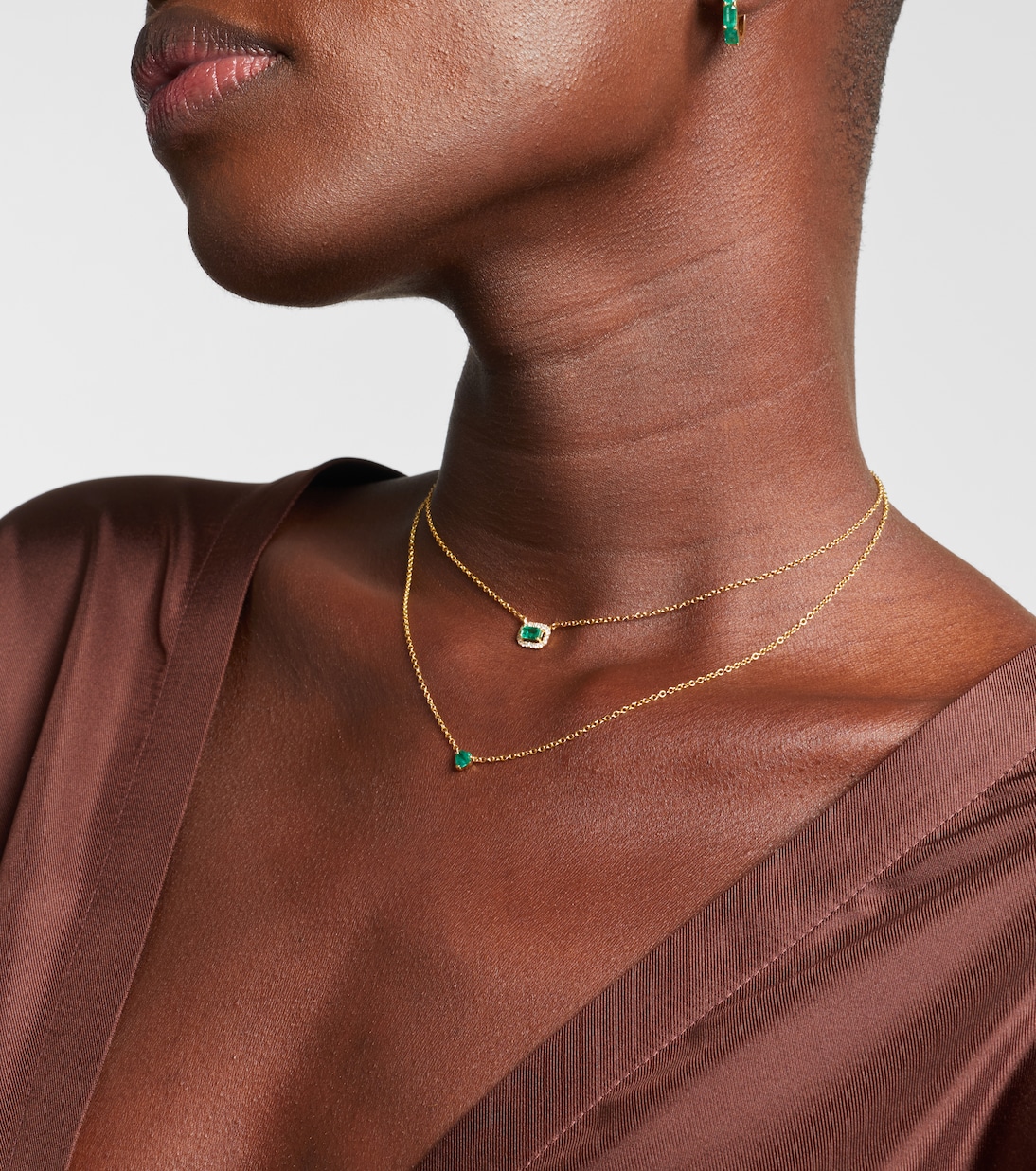 Baby Heart 18kt yellow gold necklace with emerald | Shay Jewelry