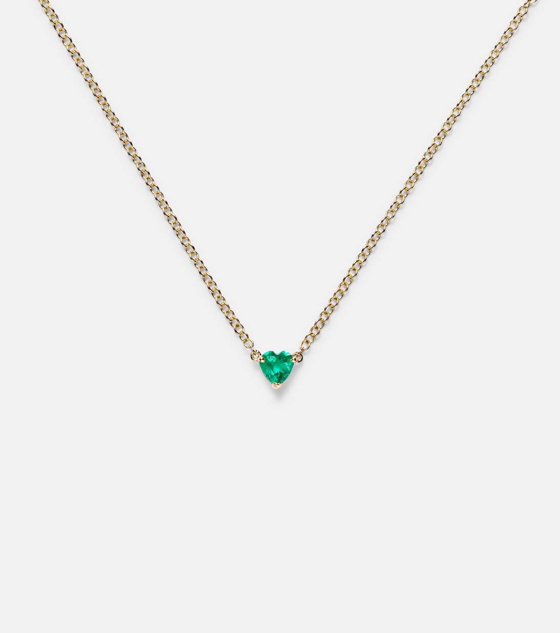 Baby Heart 18kt yellow gold necklace with emerald | Shay Jewelry
