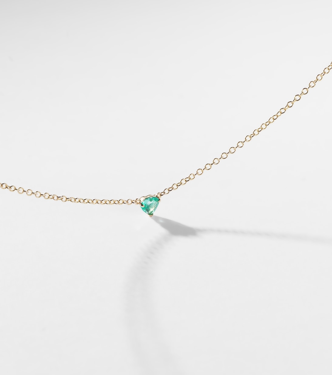 Baby Heart 18kt yellow gold necklace with emerald | Shay Jewelry